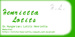 henrietta lotits business card